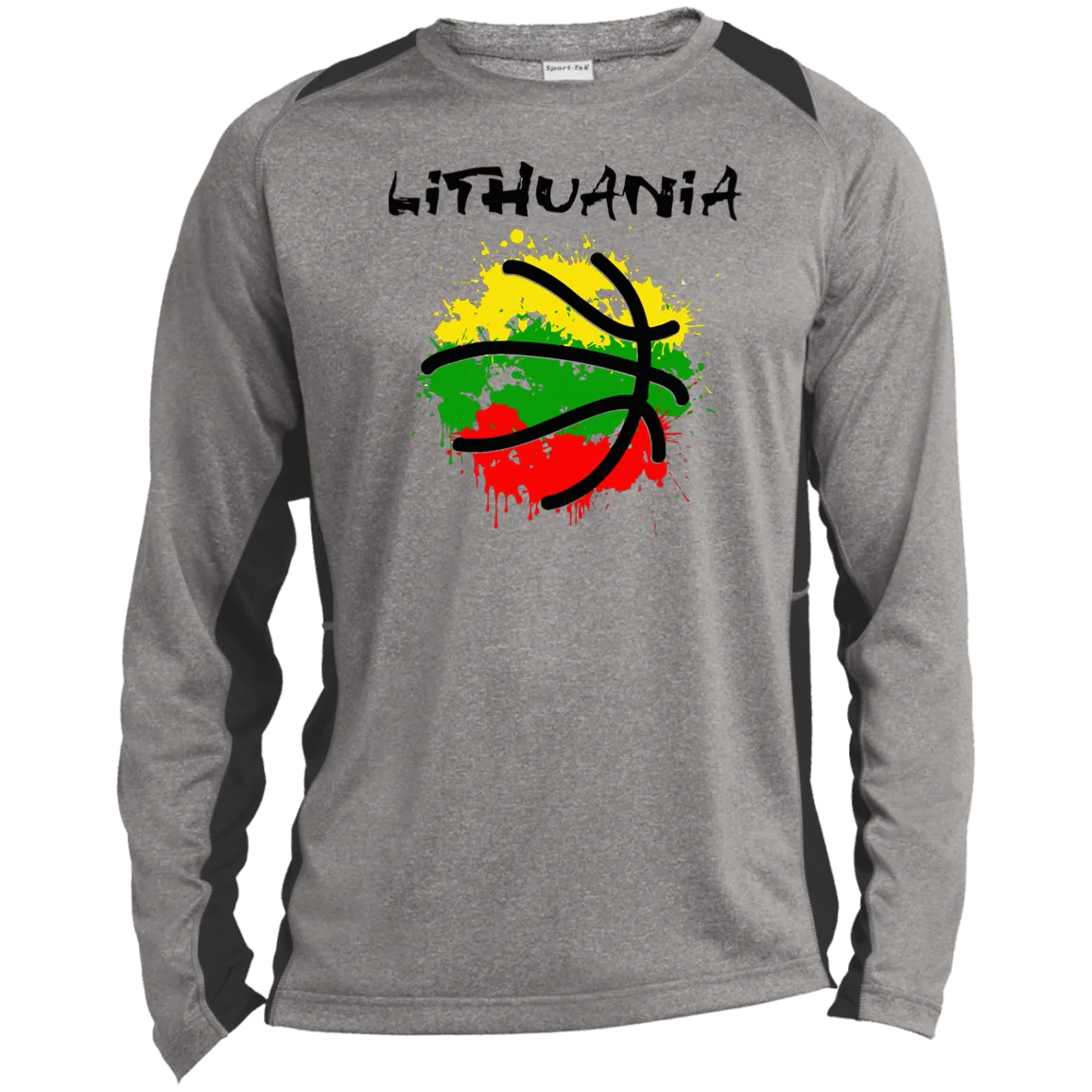 Abstract Lithuania - Men's Long Sleeve Colorblock Activewear Performance T