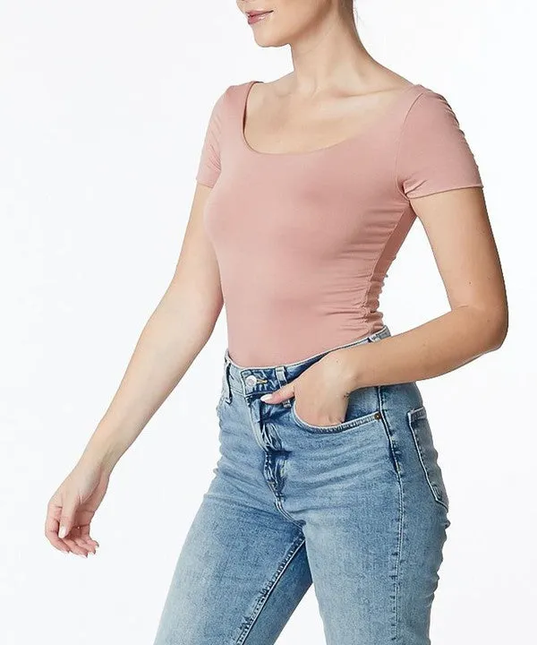 BAMBOO double layered cap sleeve tee
