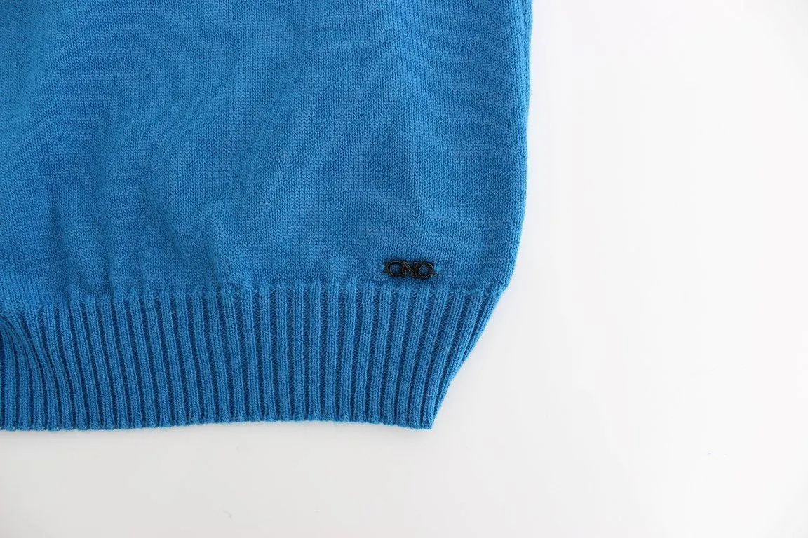 Blue scoopneck sweater