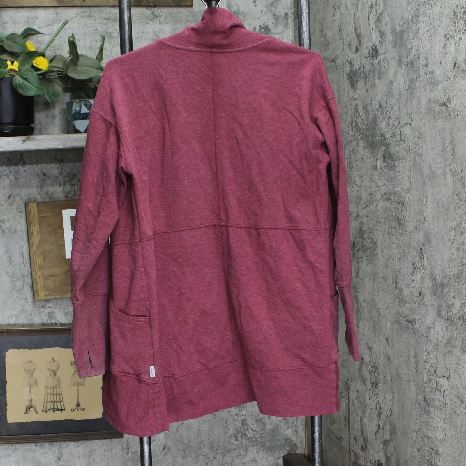 Eddie Bauer Womens Heavy Fleece Open Front Cardigan 1678ea2a4c324d Red S