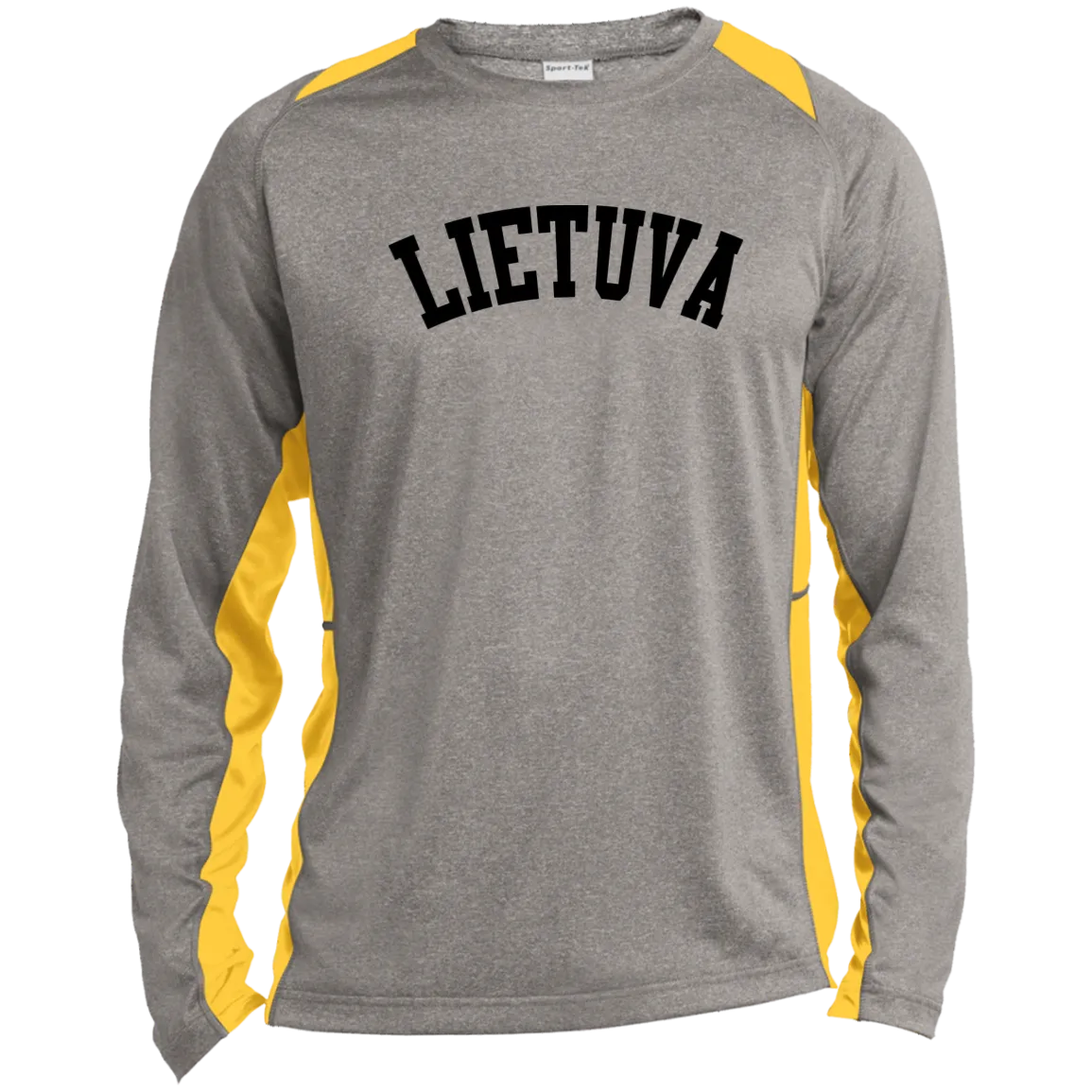 Lietuva - Men's Long Sleeve Colorblock Activewear Performance T