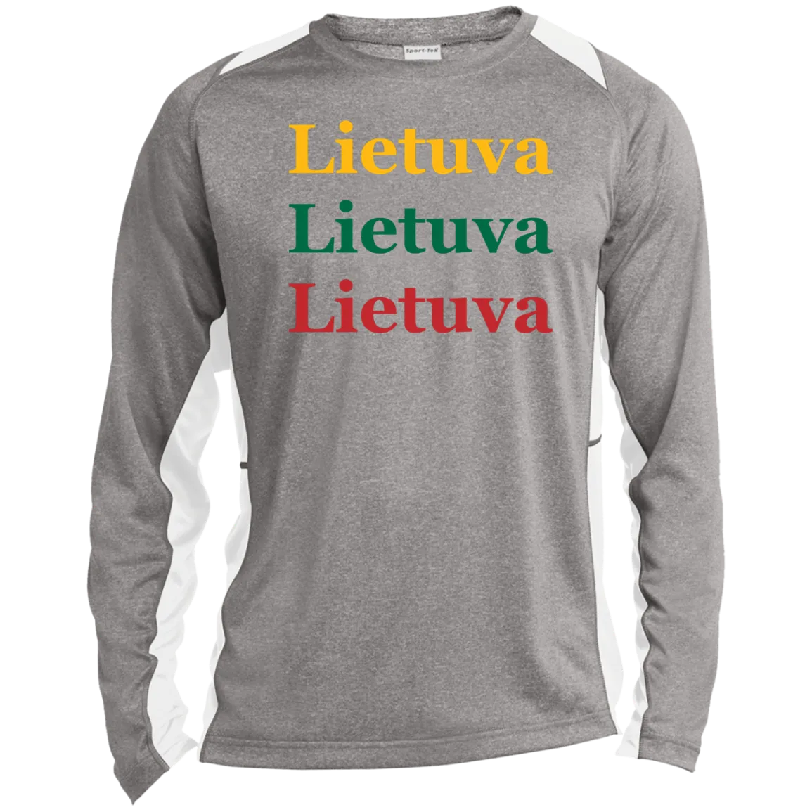 Lietuva - Men's Long Sleeve Colorblock Activewear Performance T