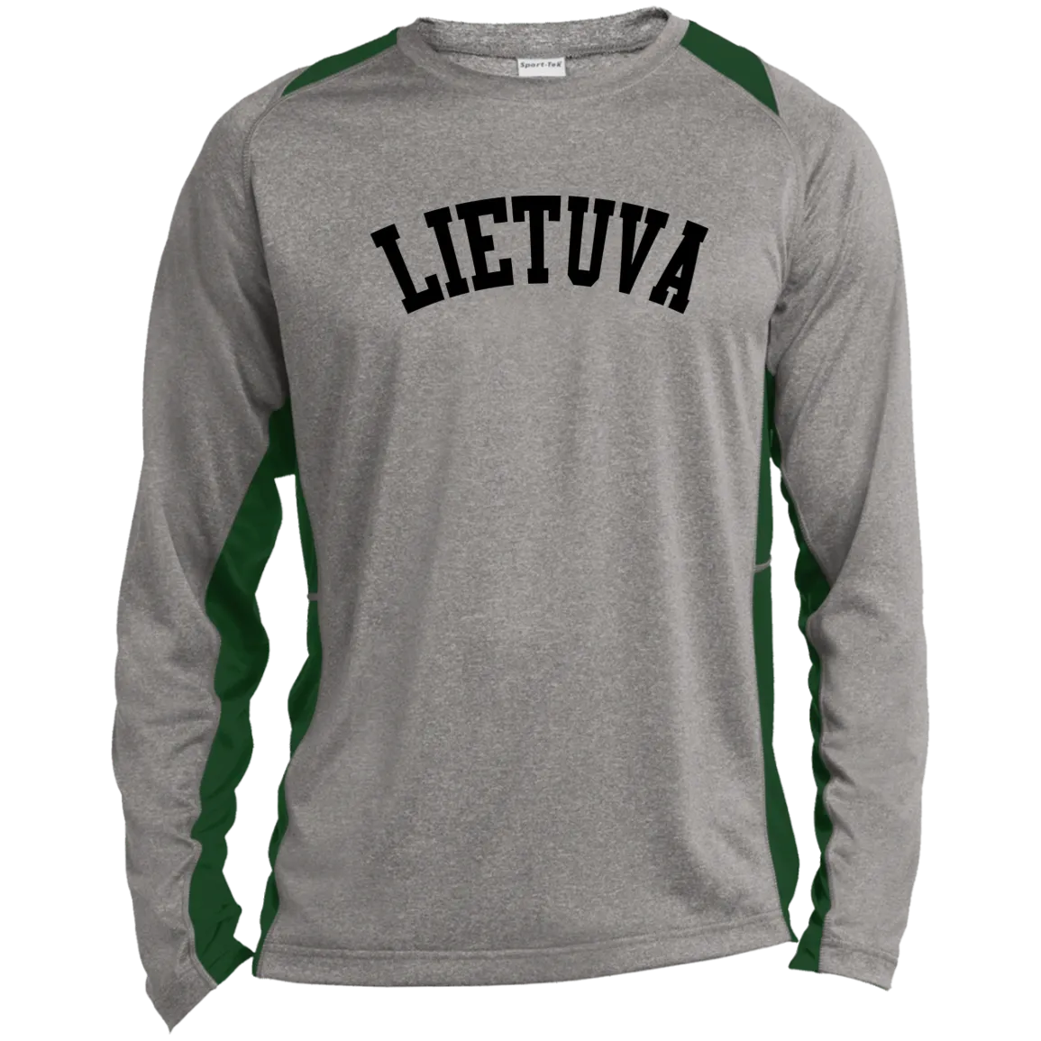 Lietuva - Men's Long Sleeve Colorblock Activewear Performance T
