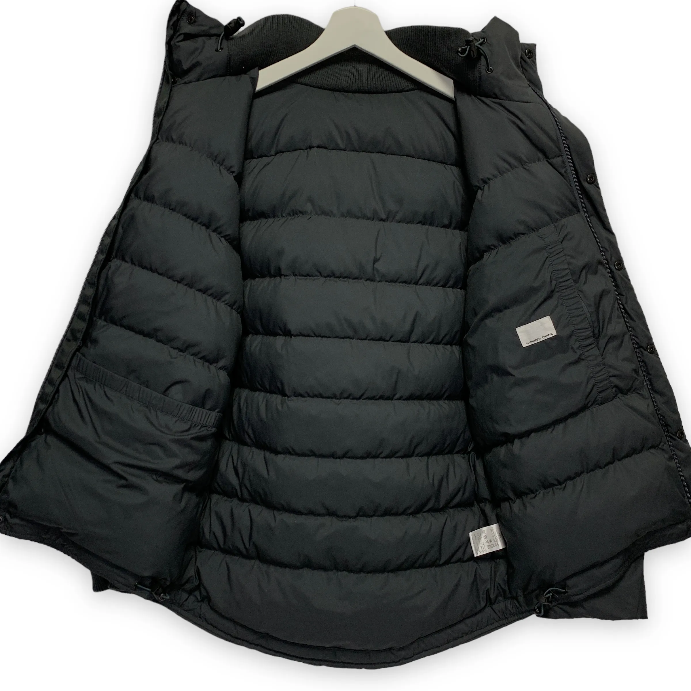 [M] Number Nine Logo Down Puffer Jacket Charcoal