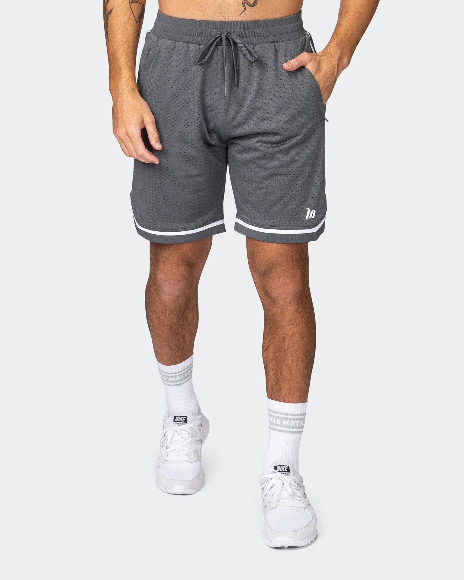 Mens 8" Basketball Shorts - Tornado