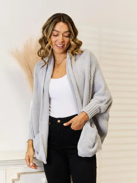 Pearl Open Front Cardigan with Pockets