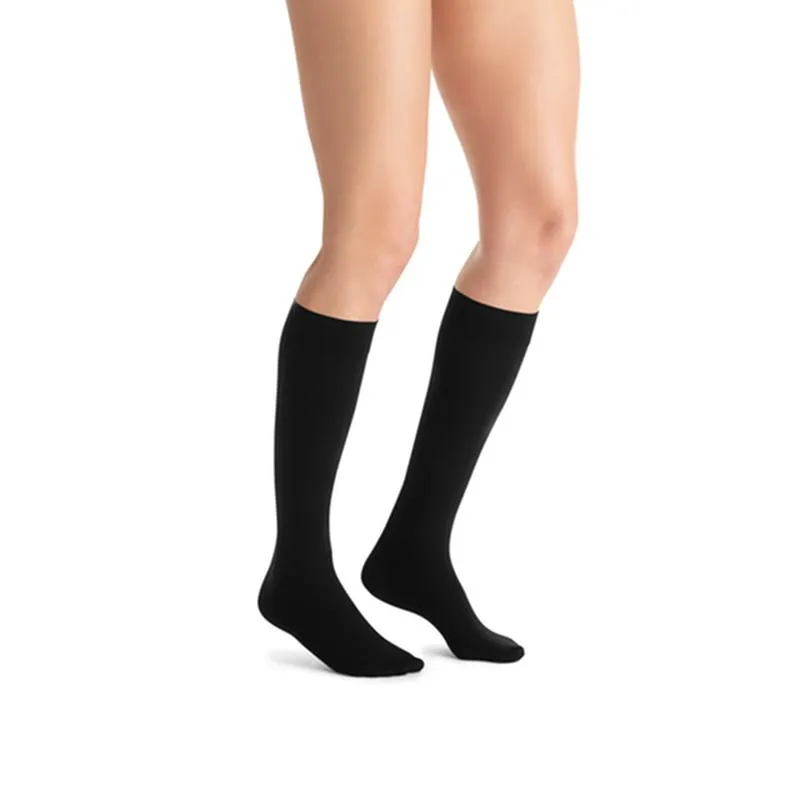 PR/1 JOBST SOFTFIT OPAQUE KNEE HIGH CLOSED TOE, SIZE S, 15-20MMHG, CLASSIC BLACK