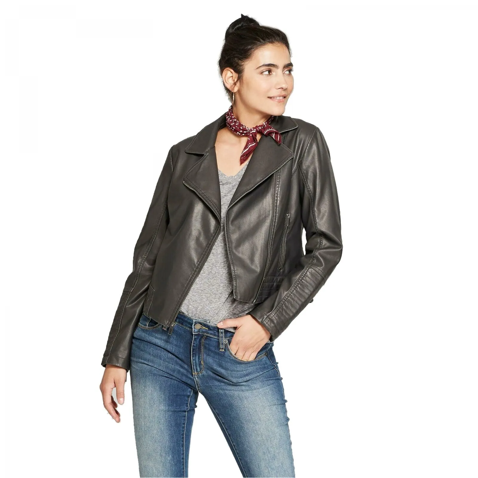 Universal Thread Women's Faux Leather Moto Jacket